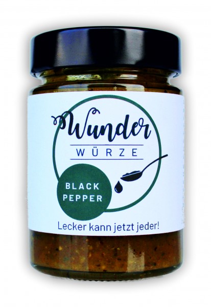 Wunderwürze, Black Pepper, 165g Glas