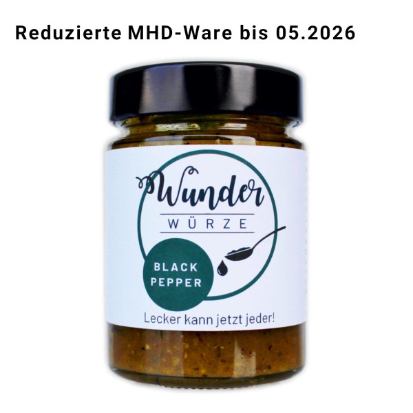 Wunderwürze, Black Pepper, 165g Glas